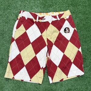 Florida State Seminoles Shorts Mens 32 NCAA Loudmouth Golf Argyle